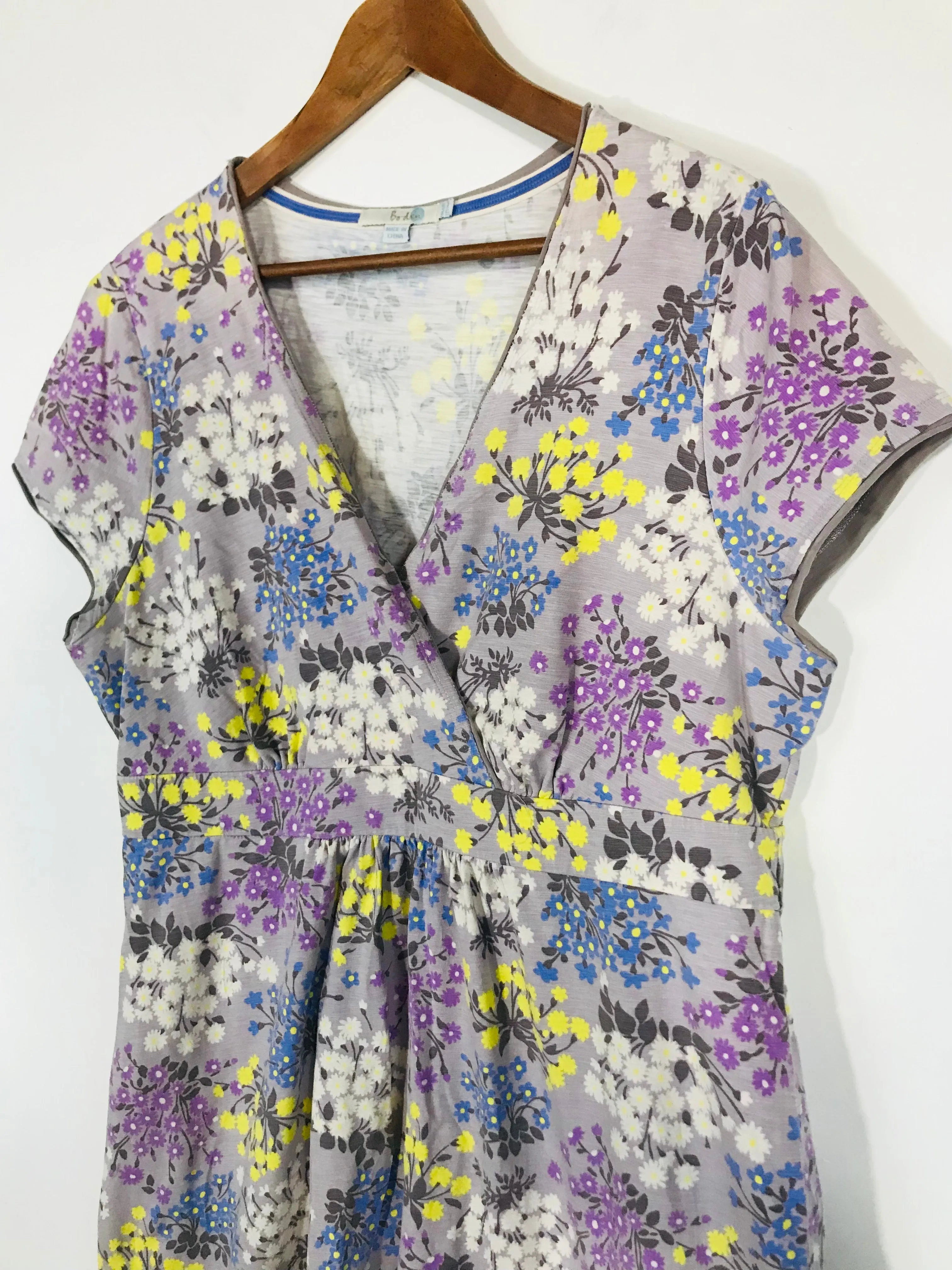 Boden Women's Floral Wrap Dress | UK18 | Purple
