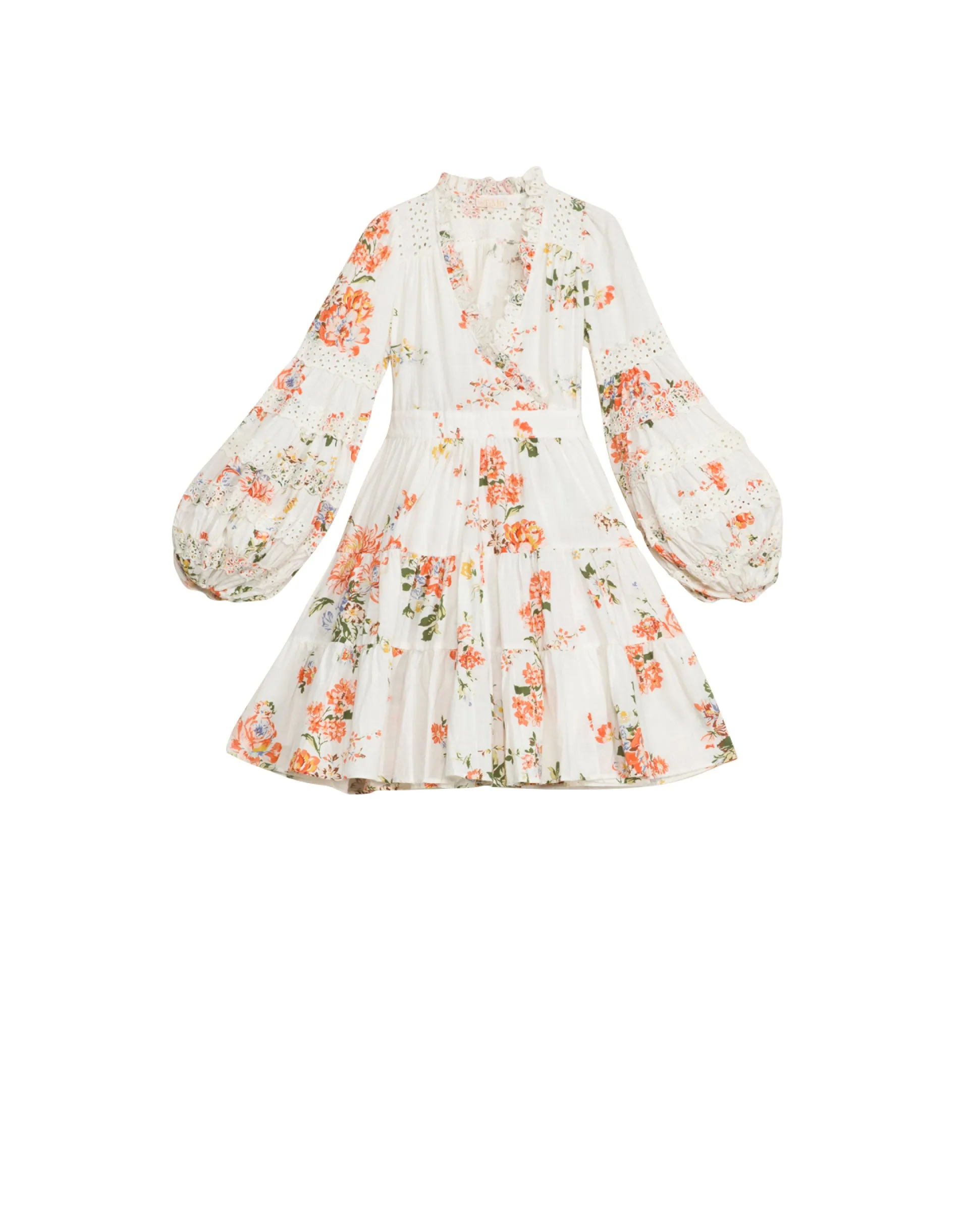 Cotton Slub Wrap Dress - Vintage Flowers