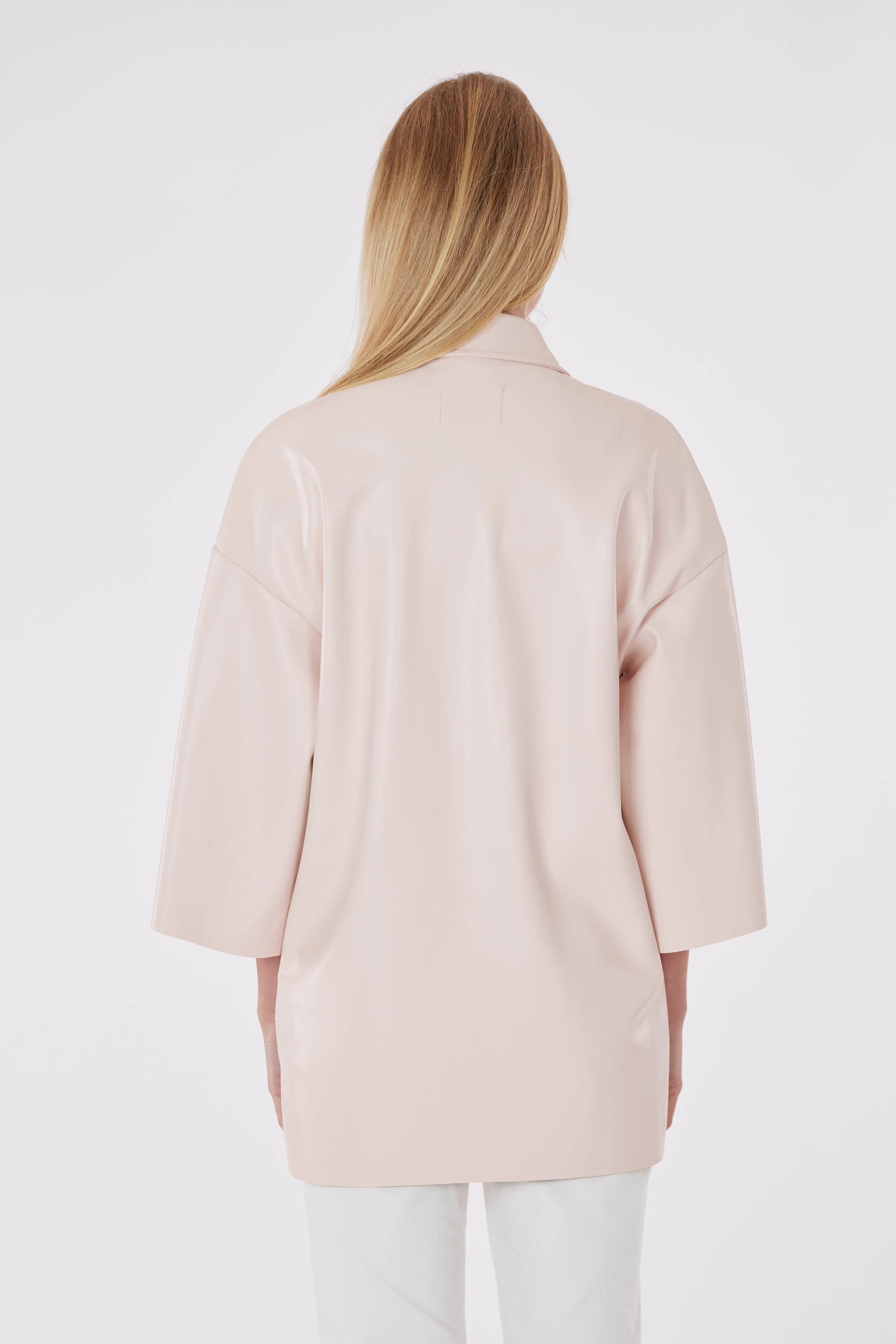 Oversized Faux Leather Shirt