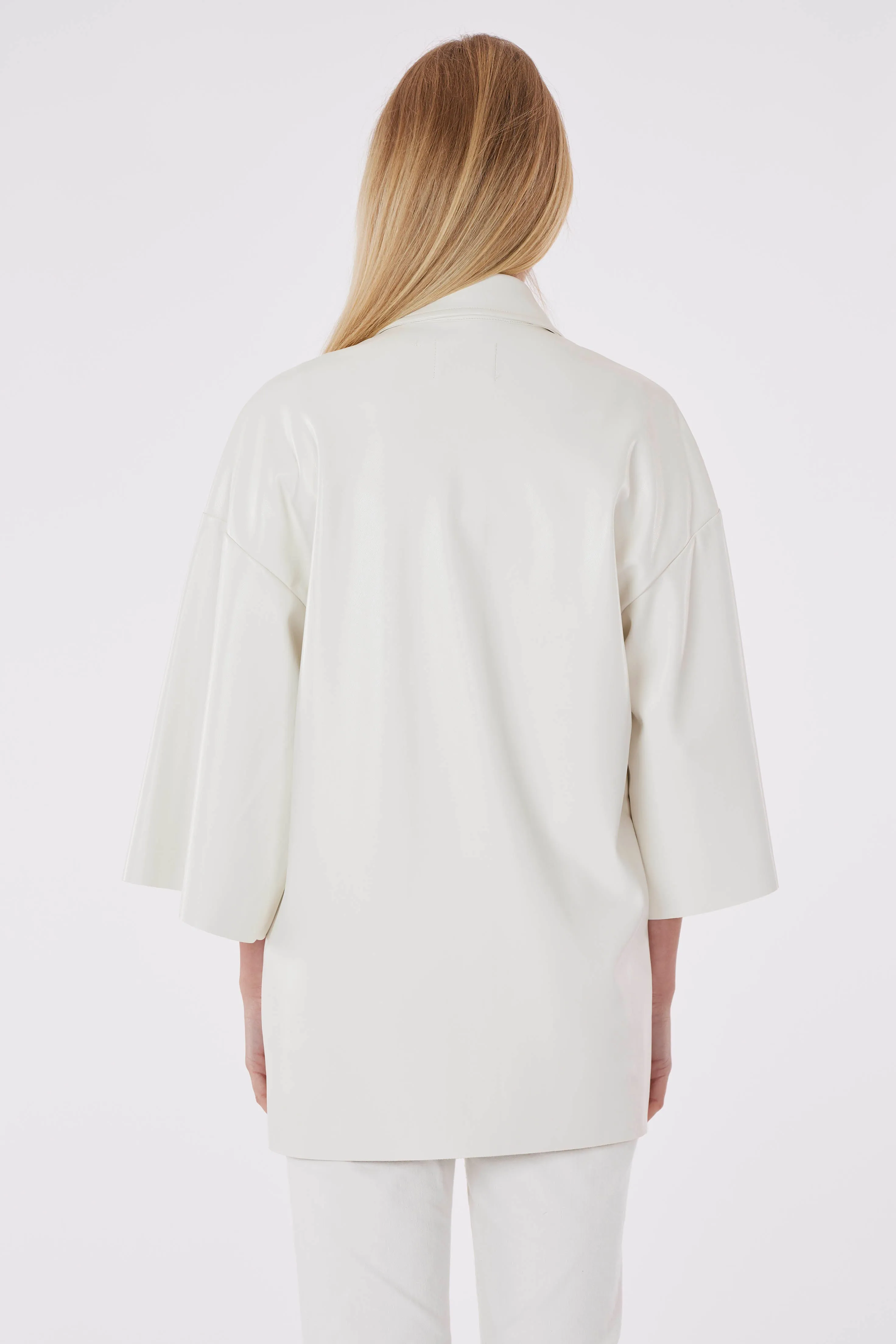 Oversized Faux Leather Shirt