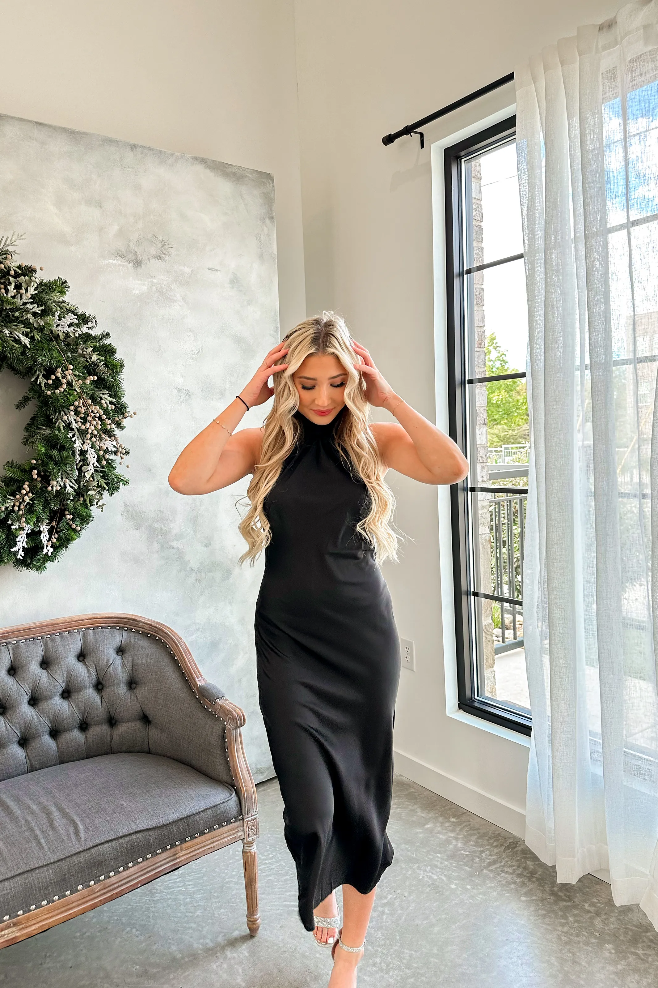 Tis The Season Halter Midi Dress