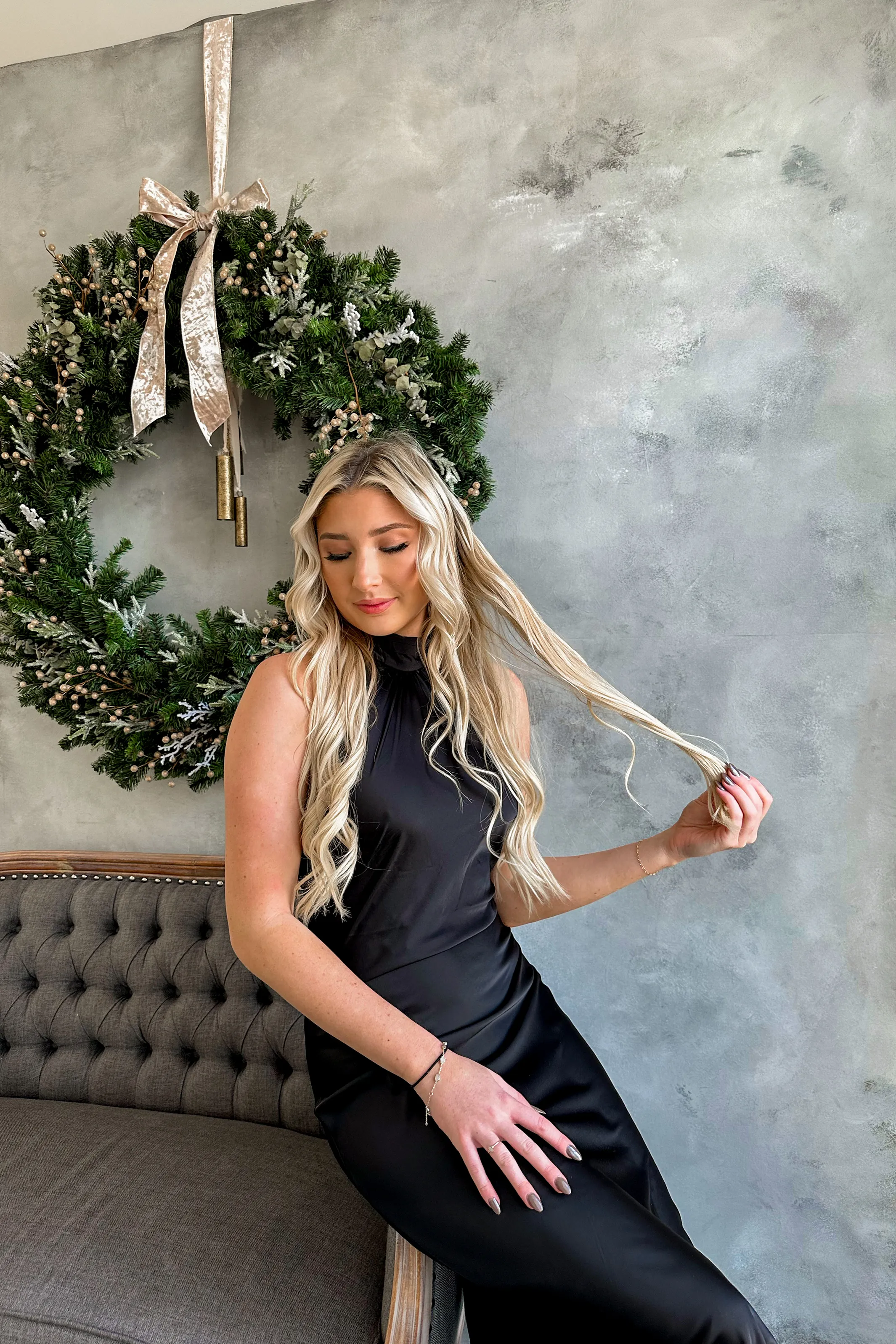 Tis The Season Halter Midi Dress