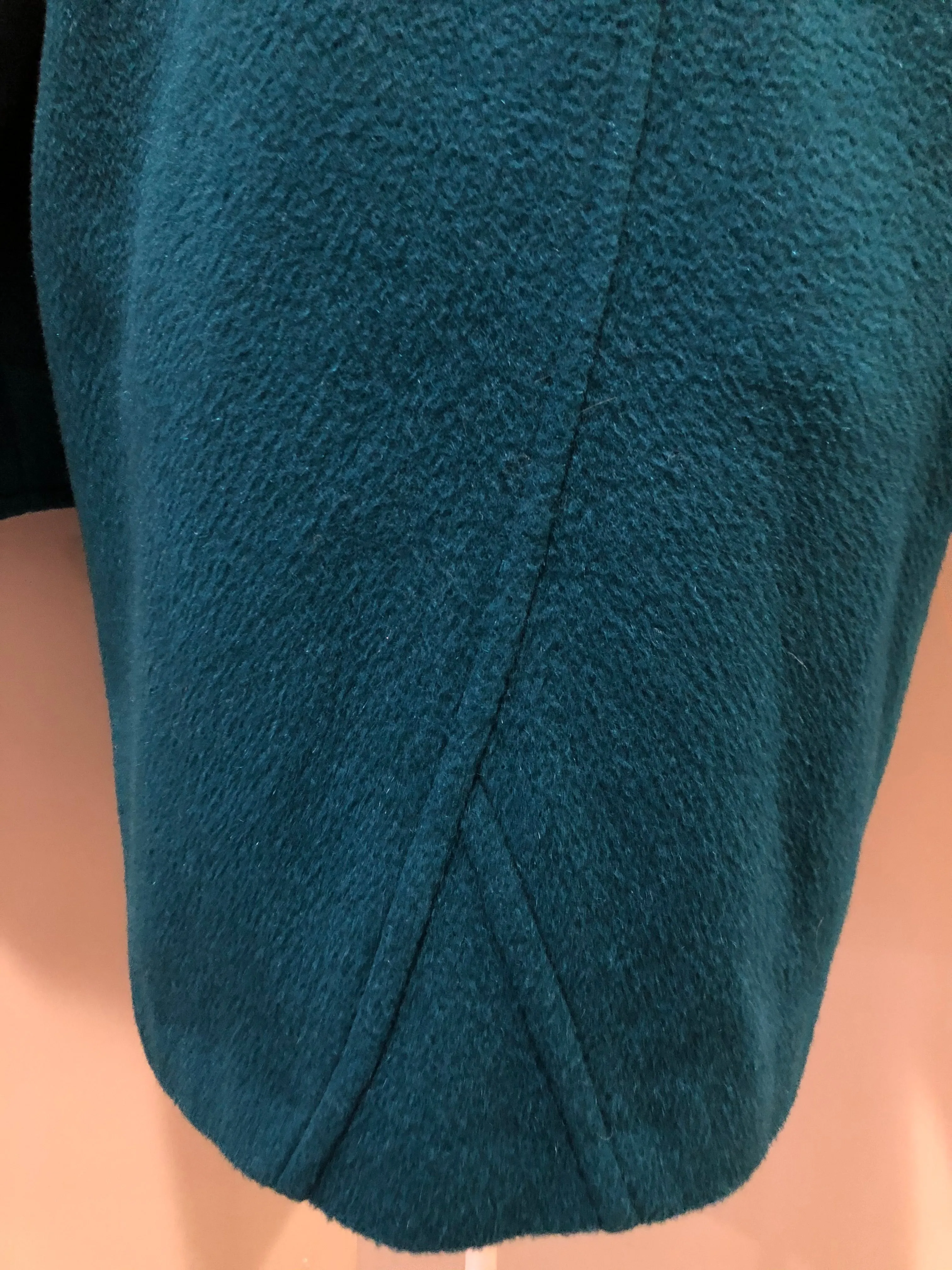 Vintage Marks & Spencer Teal Mohair/ Wool Blend Coat