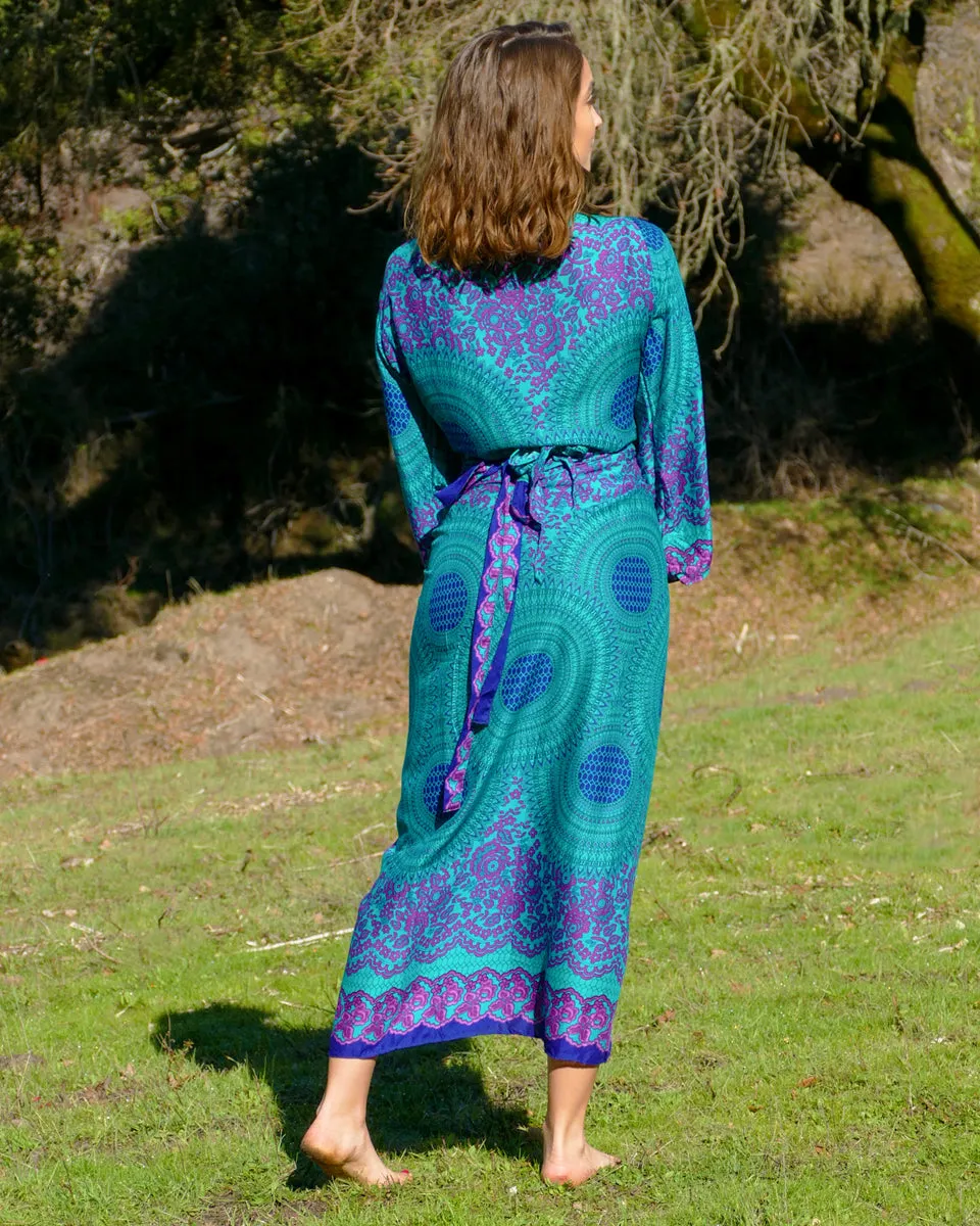 Vivid Floral Mandala Wrap Top